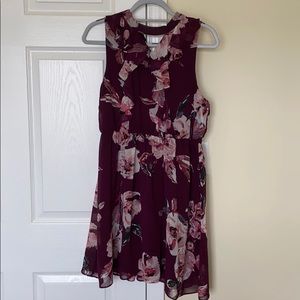 Plum Floral Dress